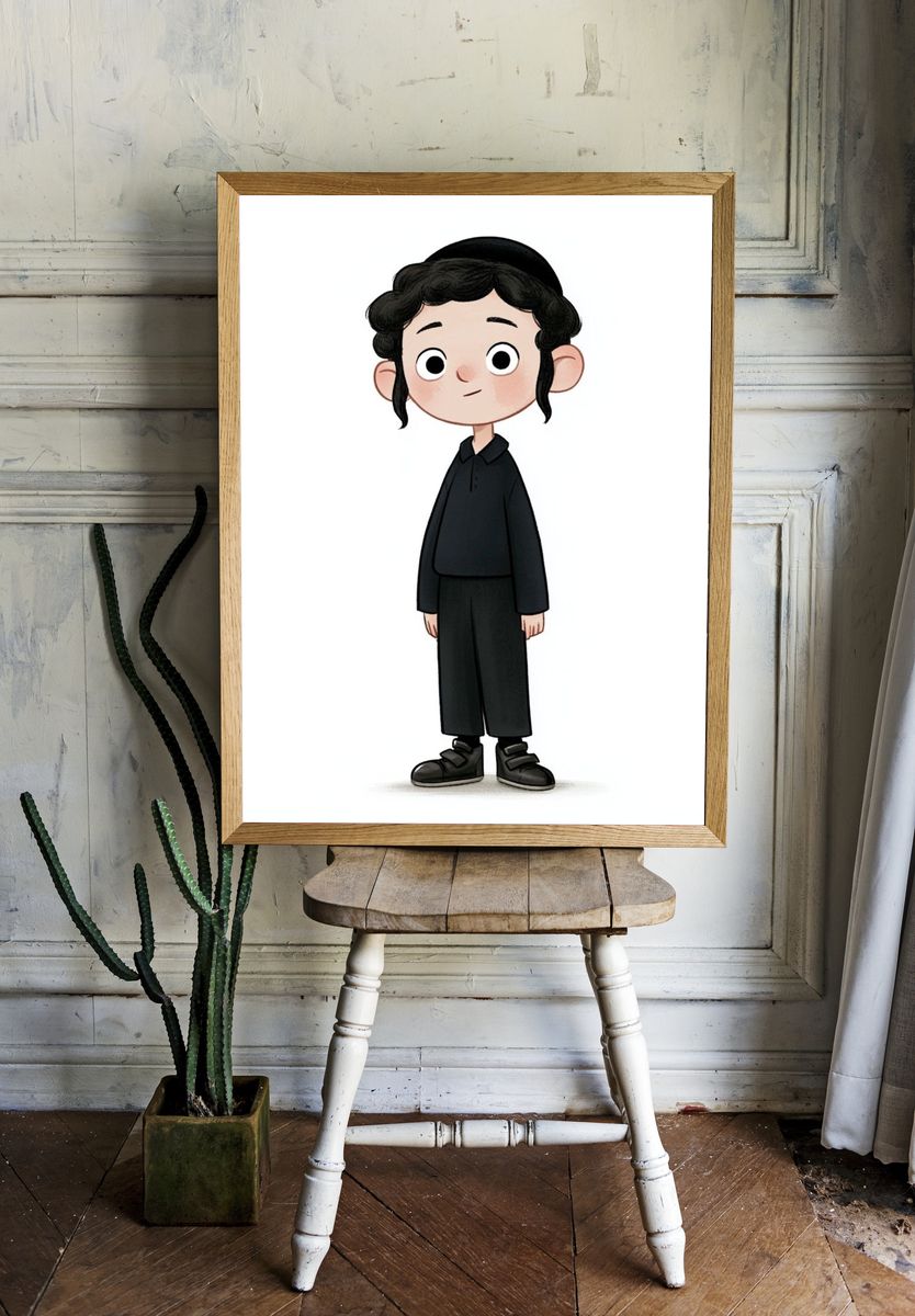 Chibi Boy Character Illustration Poster. — room view 1