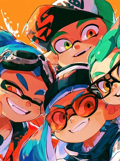 Colorful Cartoon Squad Poster.
