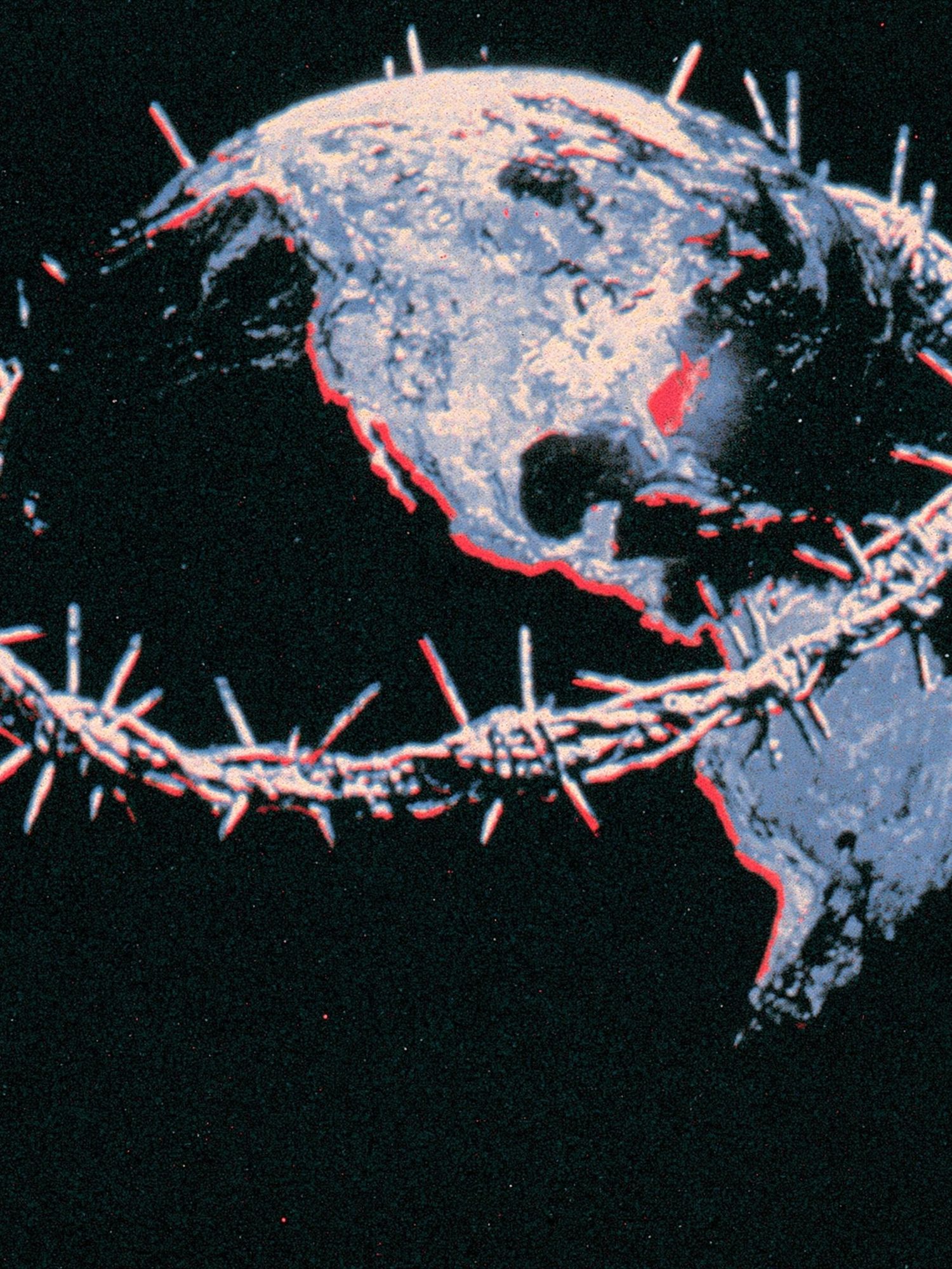 Barbed Wire Skull Illustration Poster. poster — illustration art