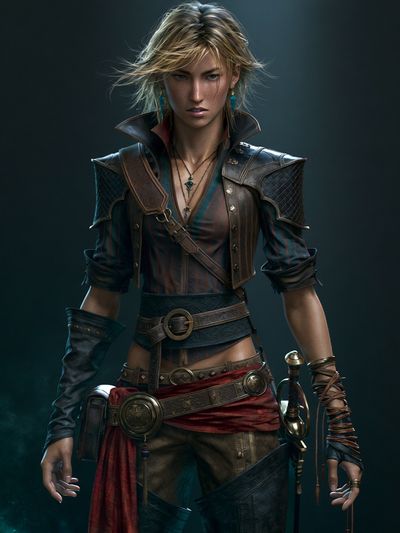 Fantasy Warrior Portrait Print. poster
