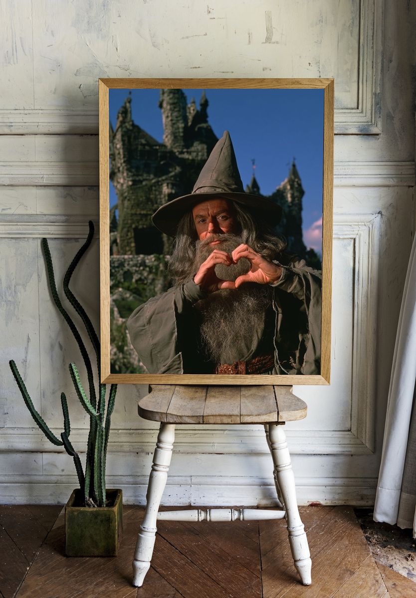Wizard Portrait Fantasy Print. — room view 1