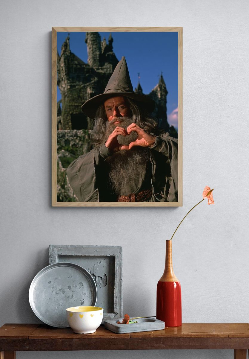 Wizard Portrait Fantasy Print. — room view 3