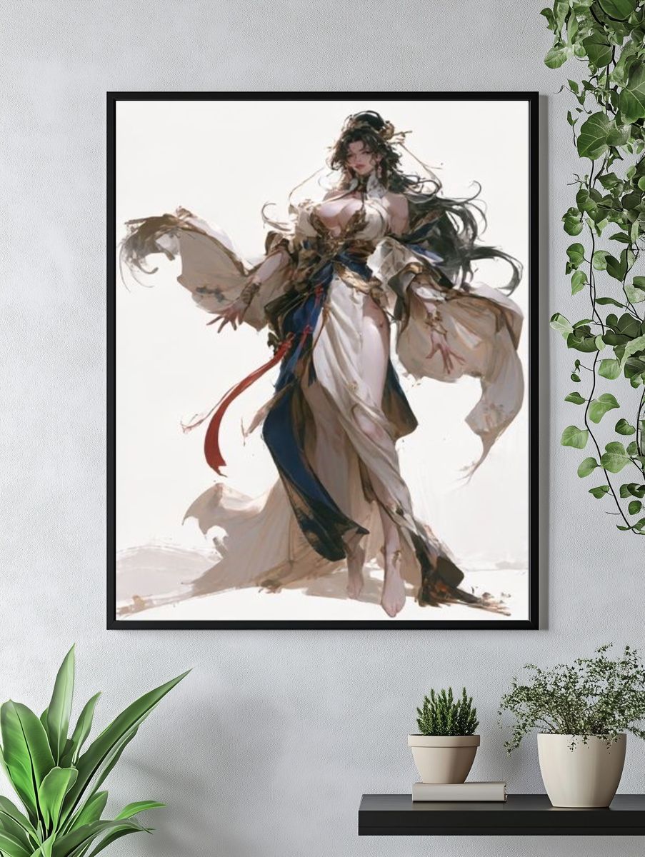Ethereal Fantasy Woman Illustration Poster. — room view 4
