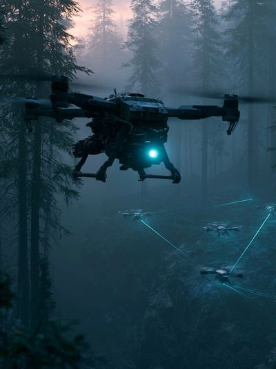 Drone Forest Surveillance Poster.