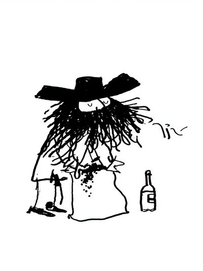 Whimsical Drunk Cowboy Illustration Poster. poster