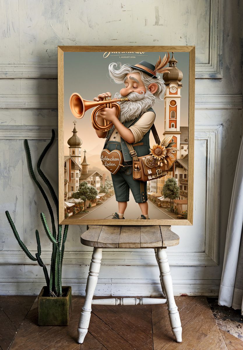 Kitzbüheler Jahrmarkt Illustration Poster. room preview