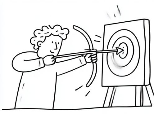 Archery Target Practice Illustration Poster. poster — illustration art