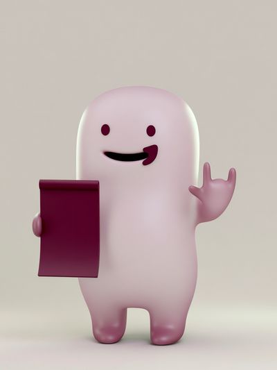 Cute Ghost Character Illustration Poster. poster