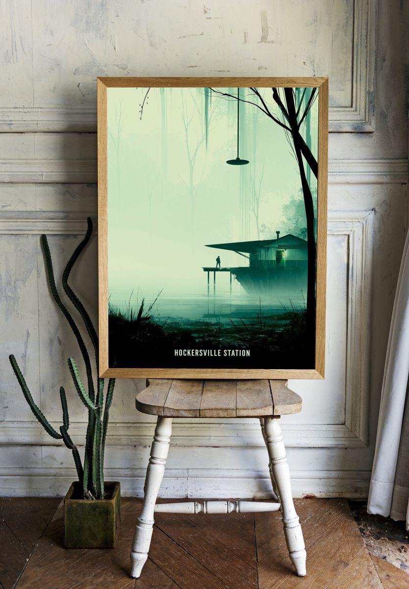 Hockersville Station Sci-Fi Print. room preview