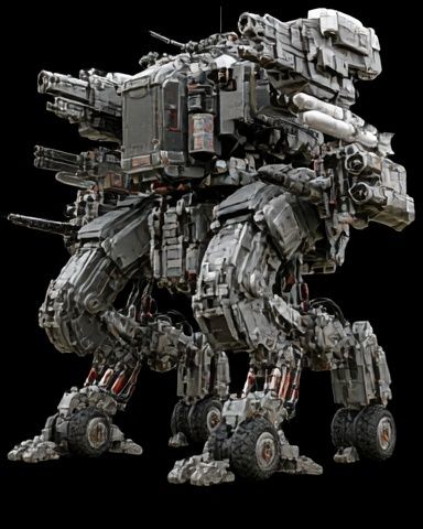 Mech Walker Digital Art Poster. poster detail