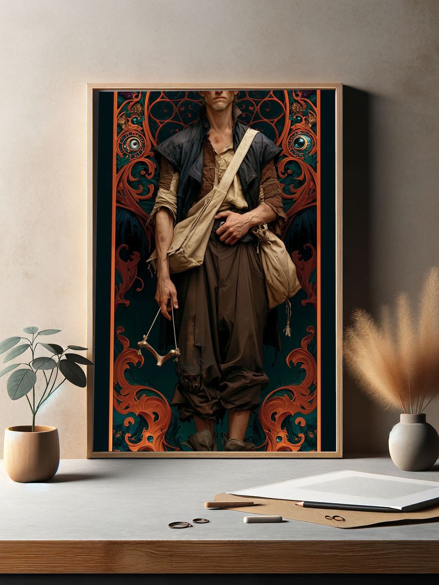 Fantasy Wanderer Illustration Poster. — room view 2
