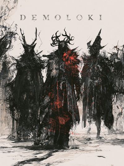 Demoloki Dark Fantasy Illustration Poster. poster