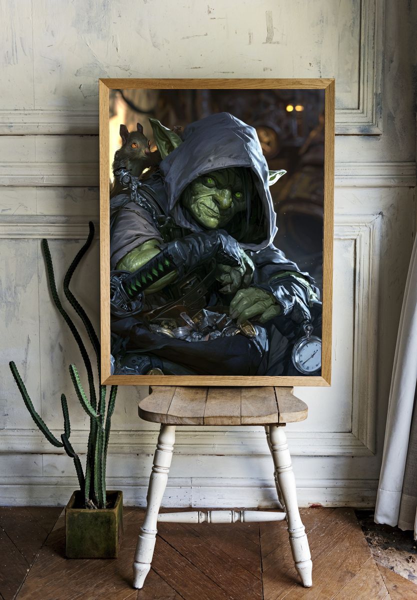 Goblin Rogue Fantasy Poster. — room view 1