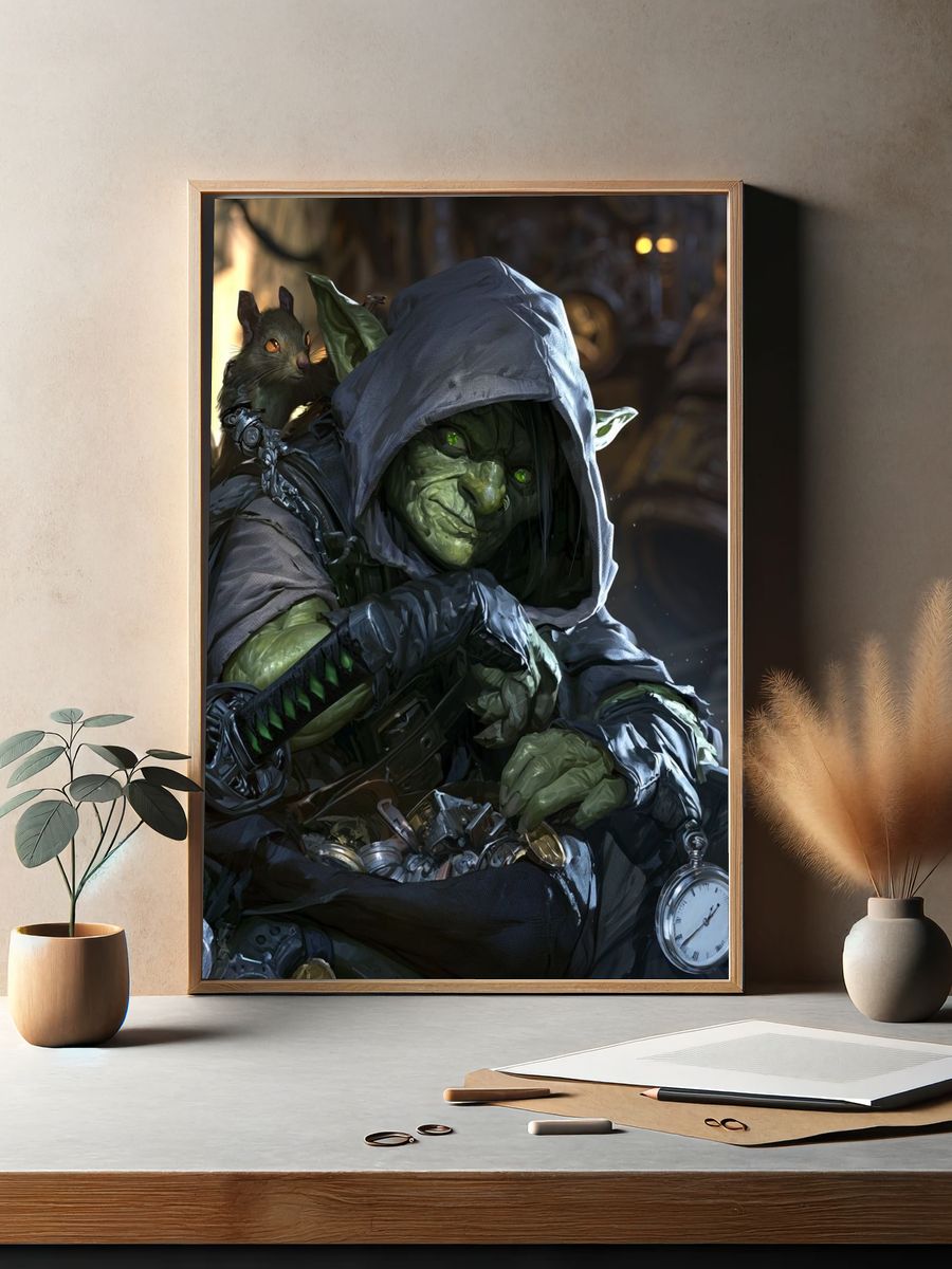 Goblin Rogue Fantasy Poster. — room view 2
