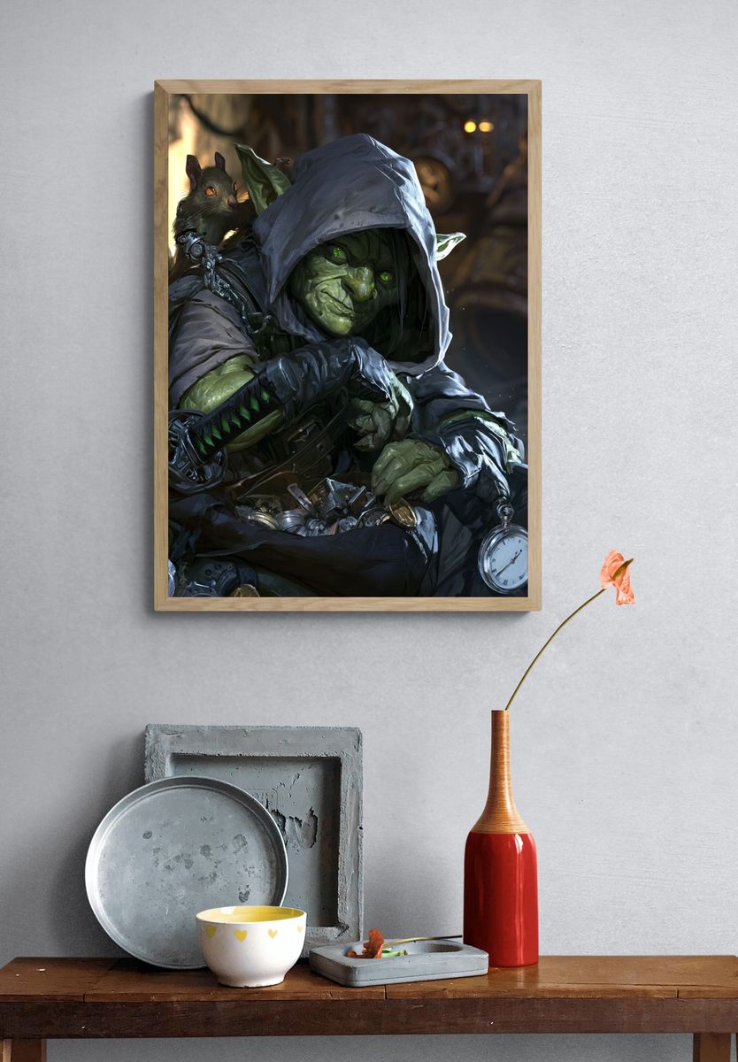 Goblin Rogue Fantasy Poster. — room view 3