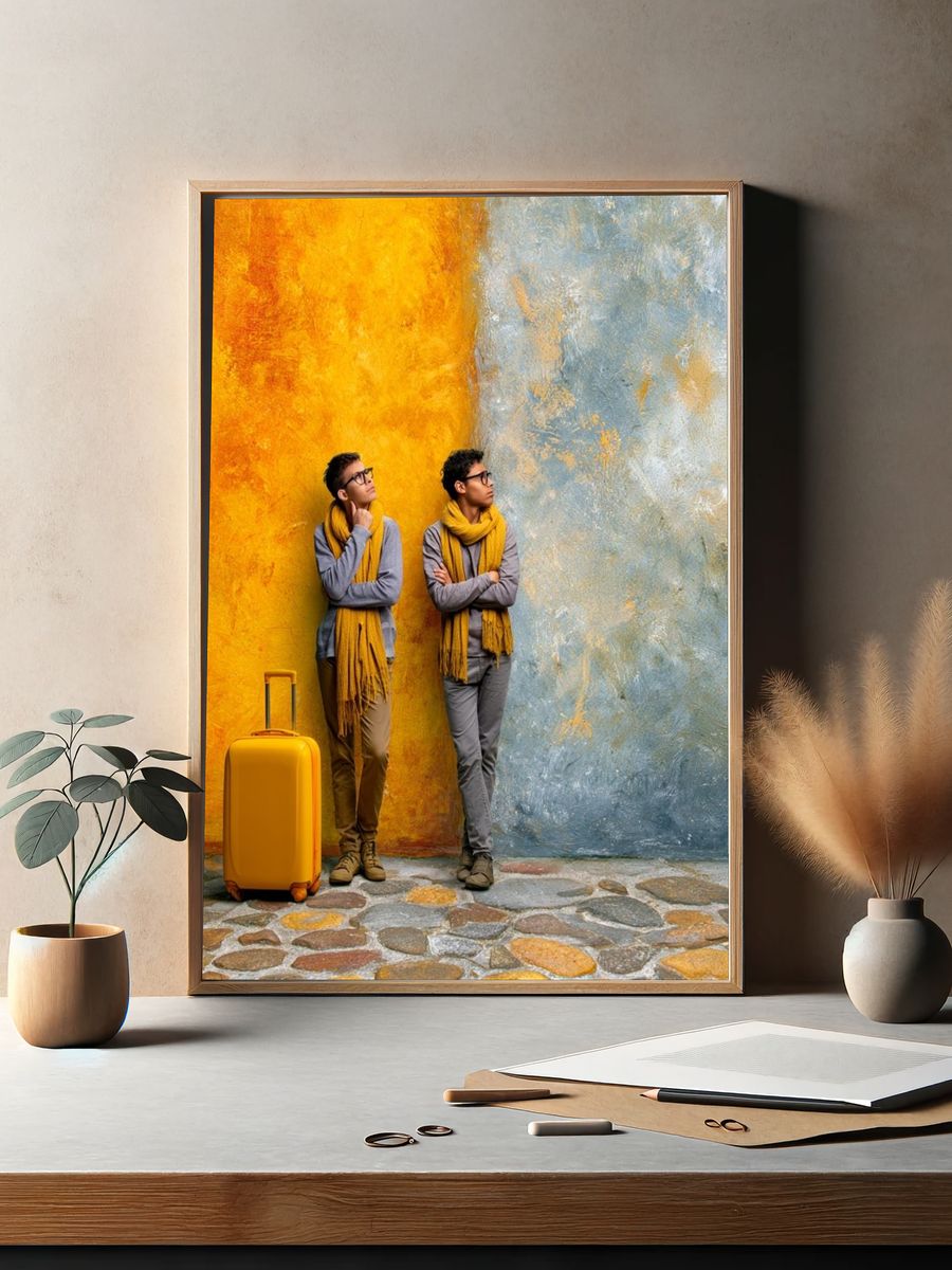 Travelers by Color Wall Poster. — room view 2