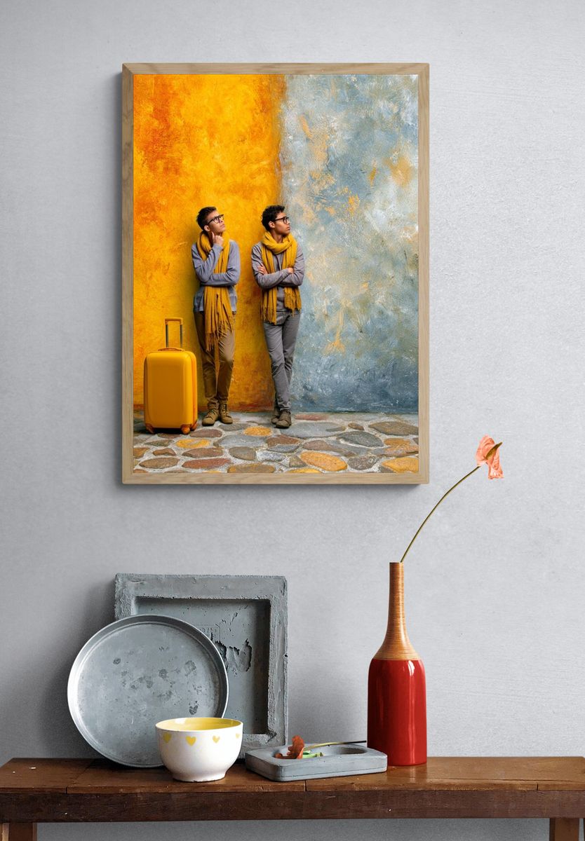 Travelers by Color Wall Poster. — room view 3