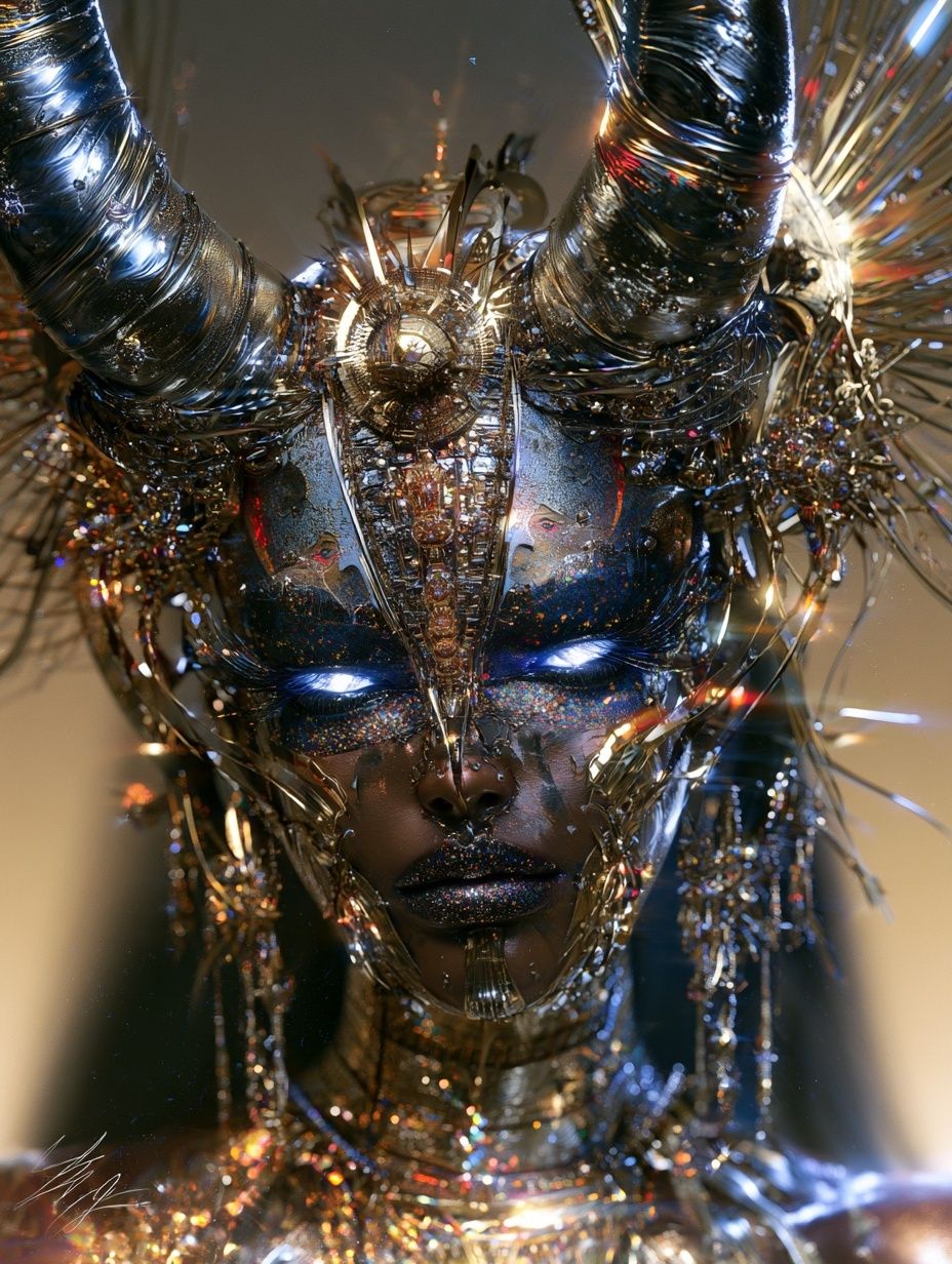 Cyber Goddess Portrait Poster. poster — illustration art
