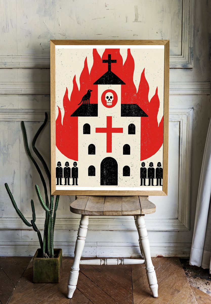 Haunted Church Illustration Poster. room preview