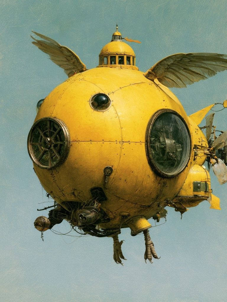 Flying Mechanical Bird Print. poster detail