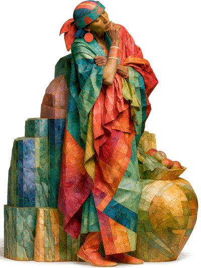 Colorful Figure Illustration Poster. poster