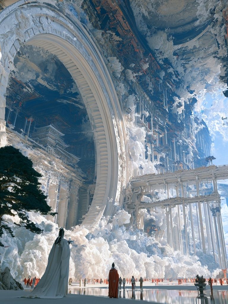 Celestial Palace Surrealism Poster. poster detail