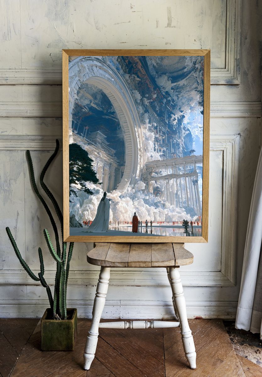 Celestial Palace Surrealism Poster. room preview