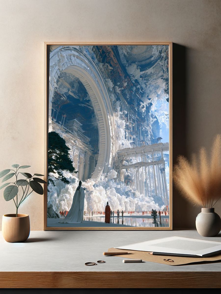 Celestial Palace Surrealism Poster. — room view 2
