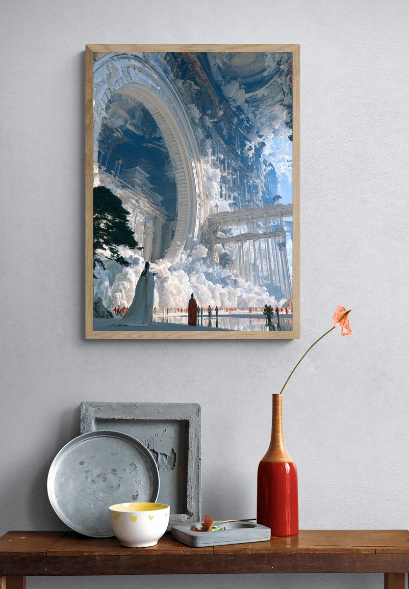 Celestial Palace Surrealism Poster. — room view 3