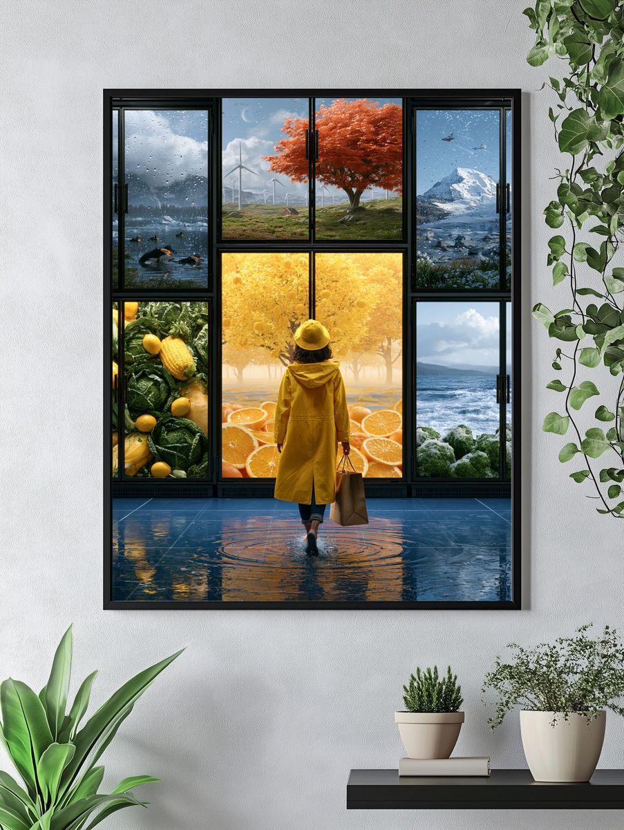 Surreal Seasonal Window Poster. — room view 4