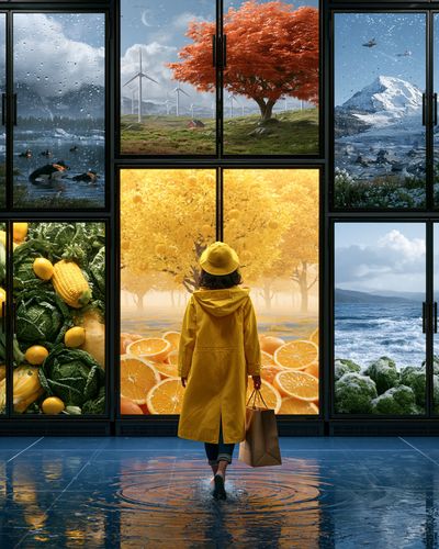 Surreal Seasonal Window Poster.