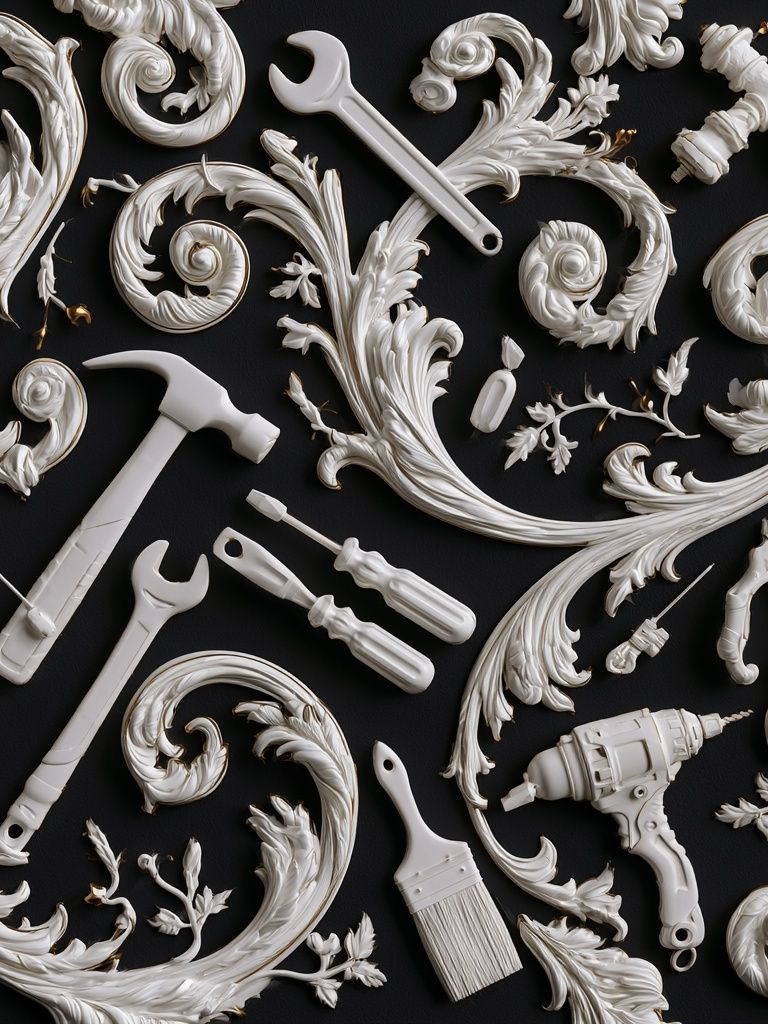 Baroque Tools Still Life Poster. poster — illustration art