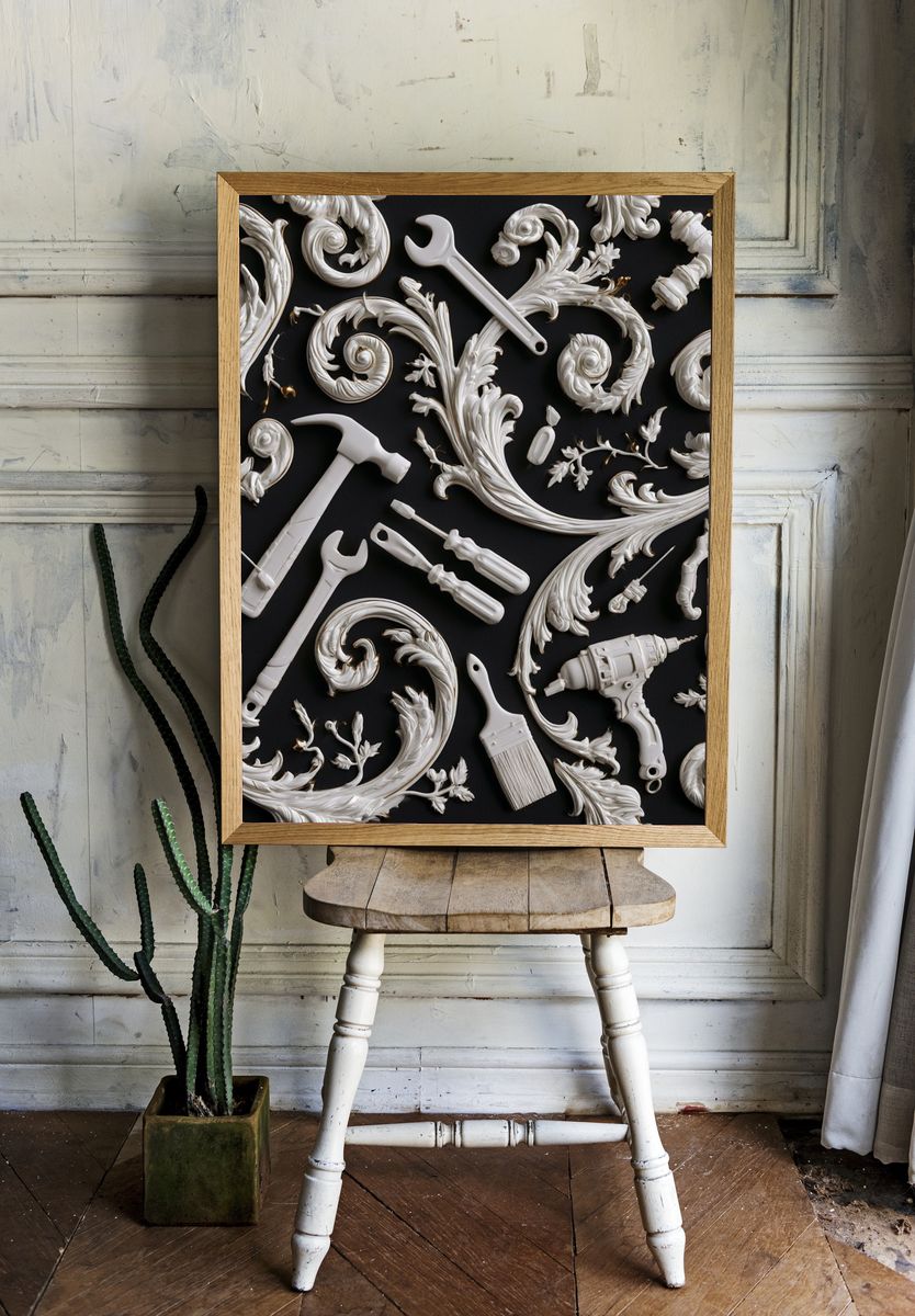 Baroque Tools Still Life Poster. room preview