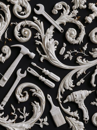 Baroque Tools Still Life Poster.