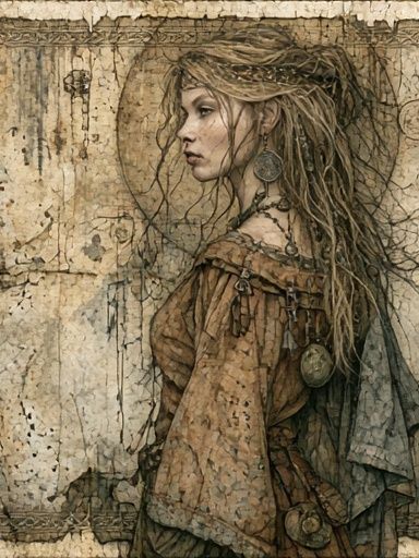 Mystic Woman Illustration Poster. poster — illustration art