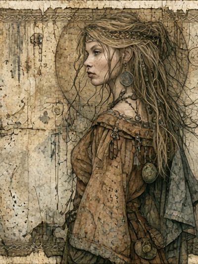 Mystic Woman Illustration Poster. poster
