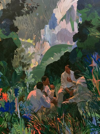 Tropical Garden Gathering Illustration Poster.