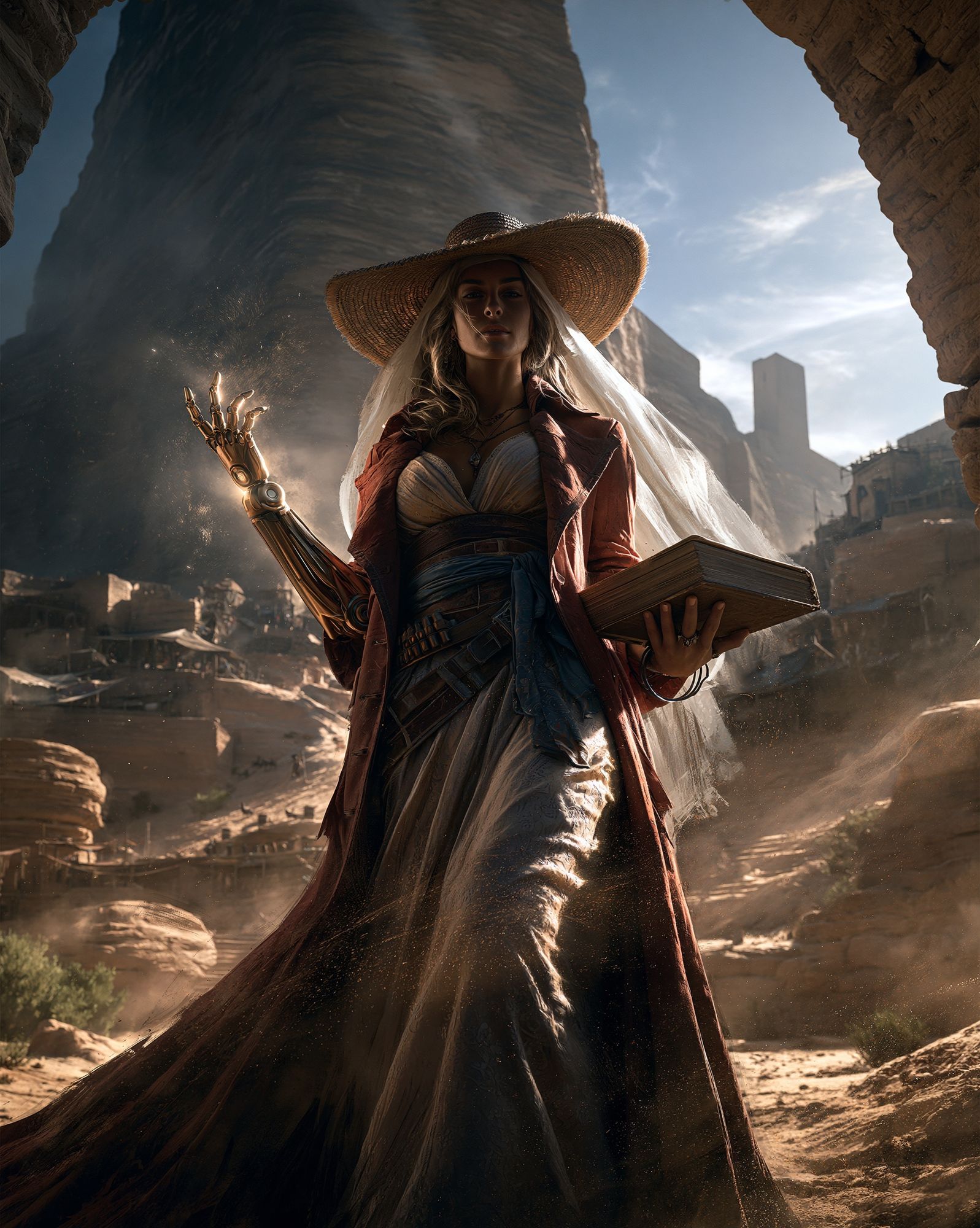 Desert Sorceress Digital Art Poster. poster detail