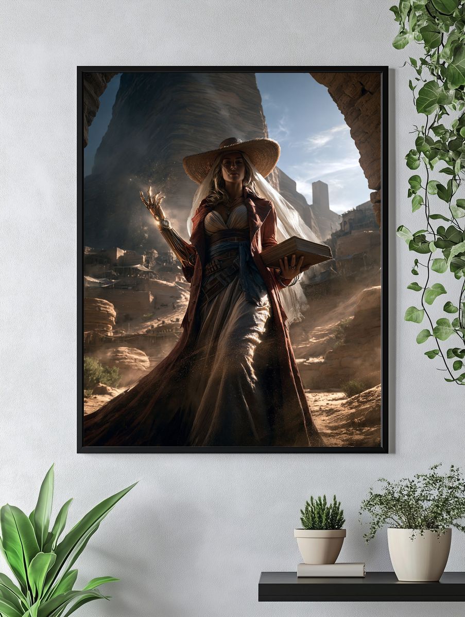 Desert Sorceress Digital Art Poster. — room view 4