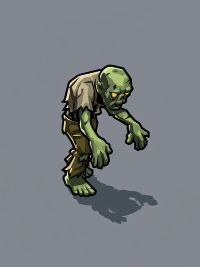 Zombie Creature Illustration Poster. poster