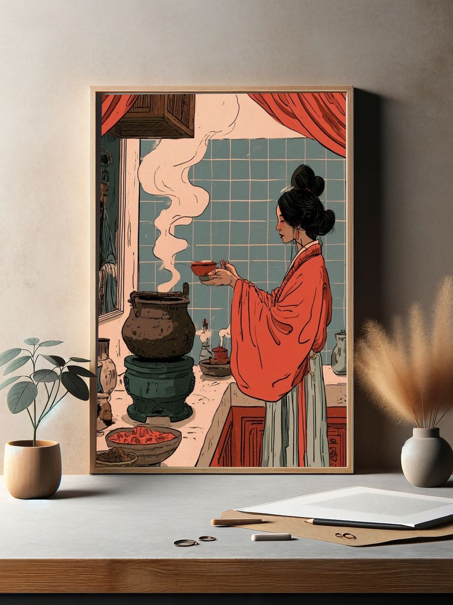 Kitchen Shrine Illustration Poster. — room view 2