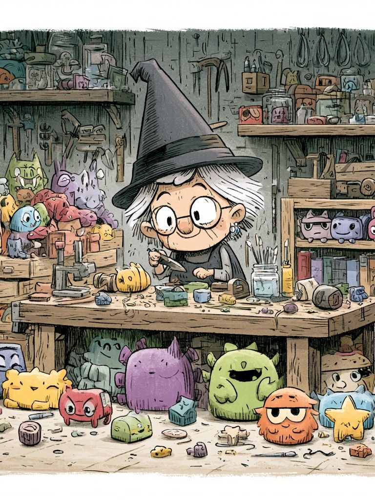 Witch Workshop Illustration Poster. poster — illustration art