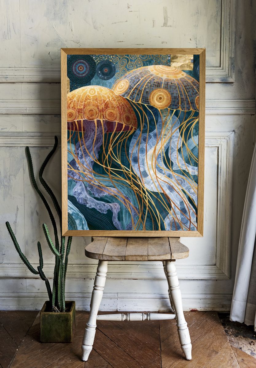 Mystic Dragon Portrait Print. — room view 1