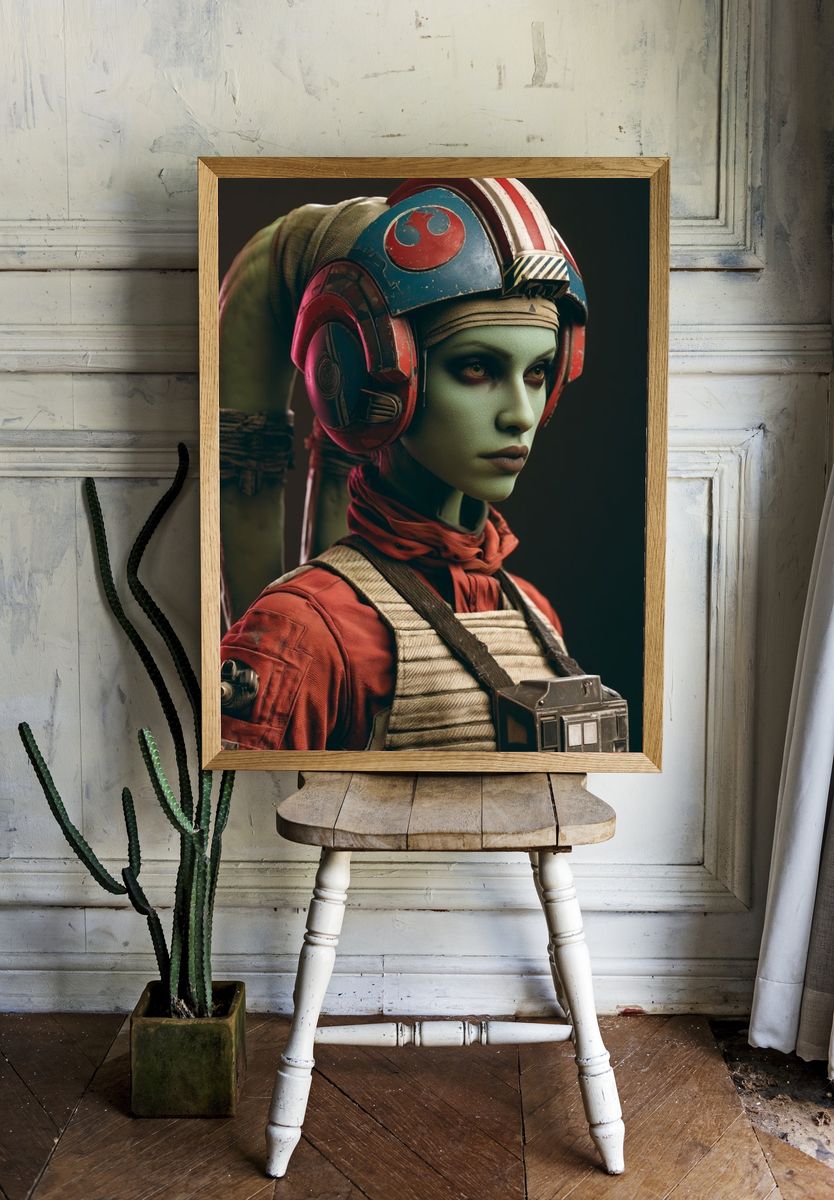 Sci-Fi Rebel Portrait Poster. room preview