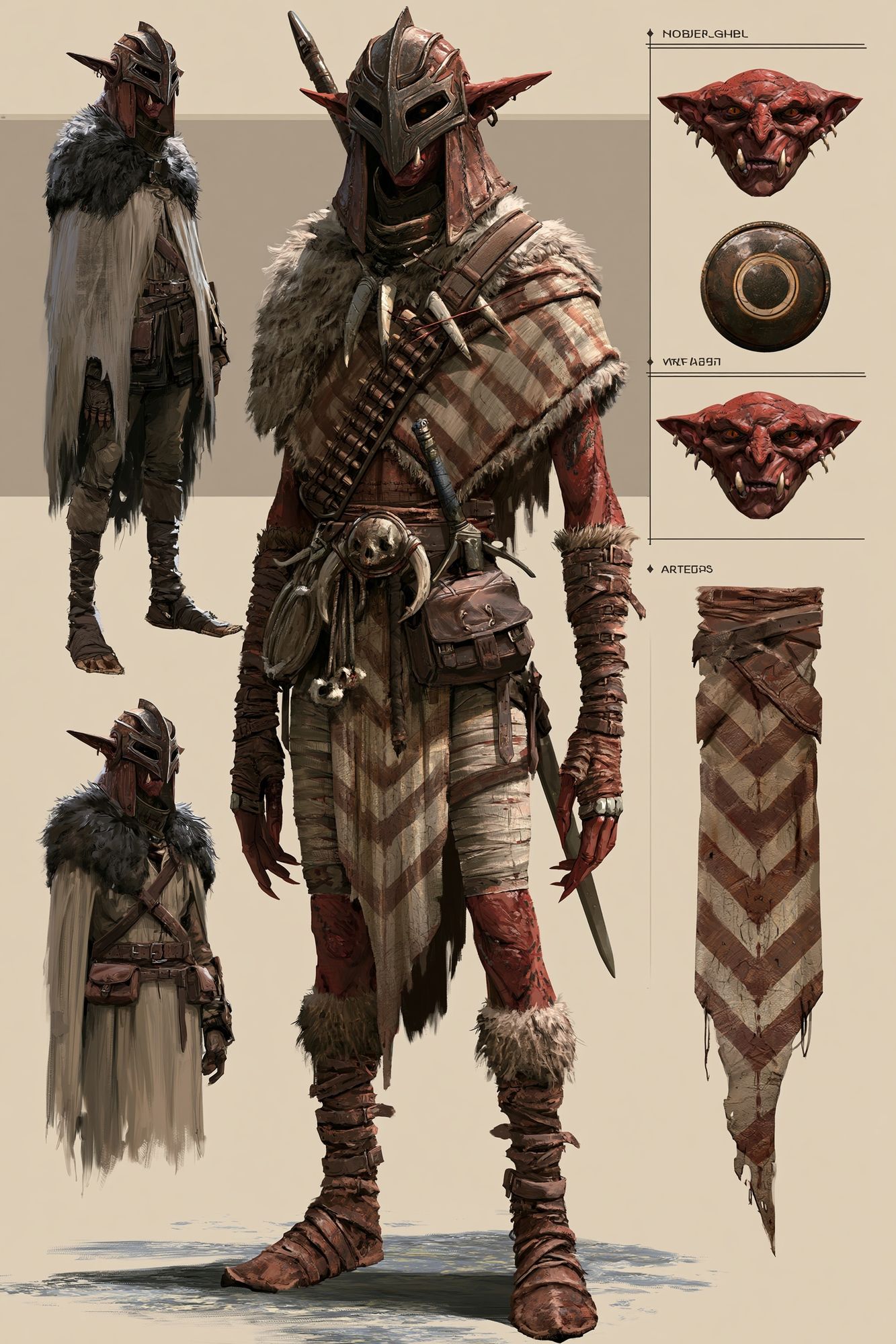 Goblin Warrior Concept Art Print. poster detail