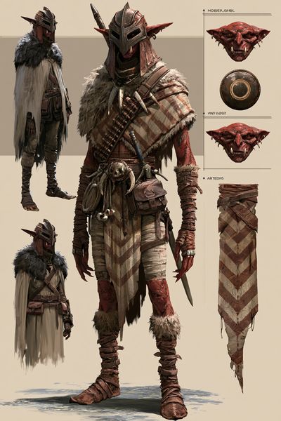Goblin Warrior Concept Art Print.
