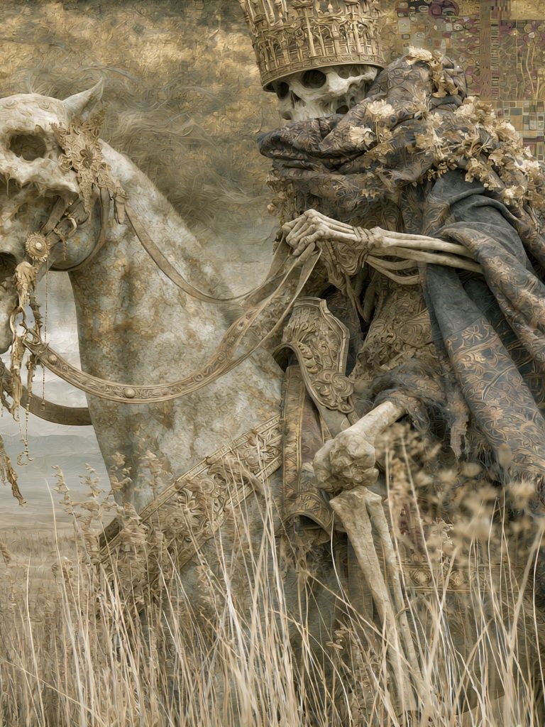 Skeleton Rider Surrealism Print. poster detail