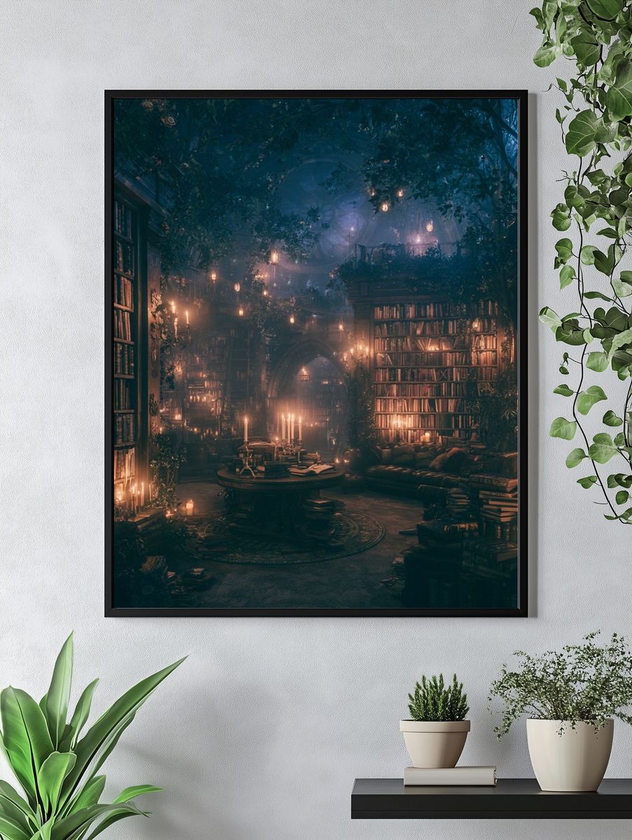 Enchanted Library — Fantasy Print. — room view 4