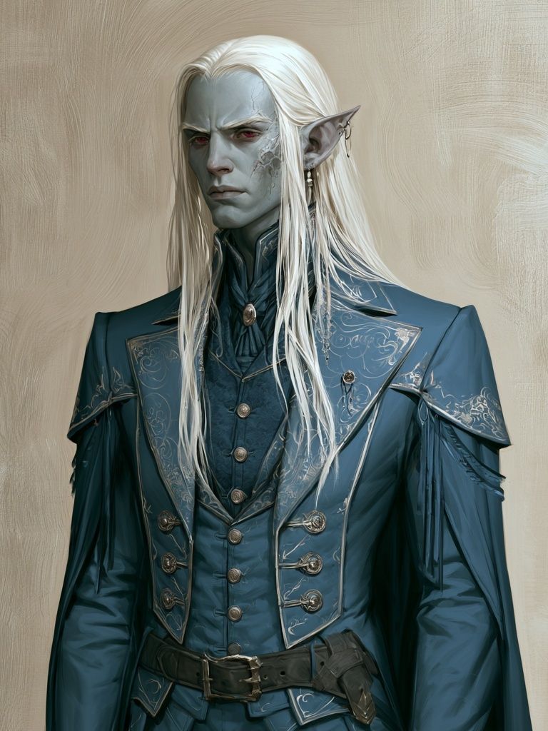 Elven Noble Portrait Print. poster — illustration art