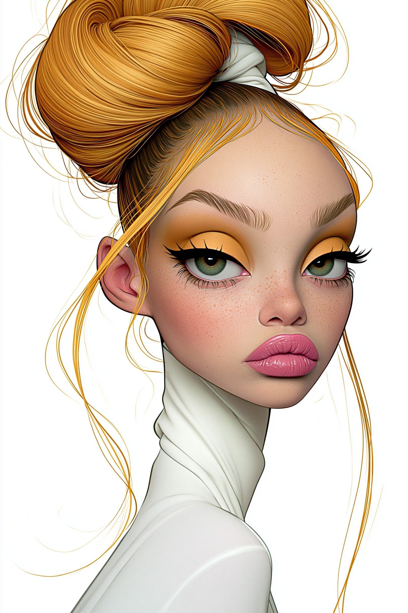 Stylized Fashion Portrait Poster. poster — illustration art